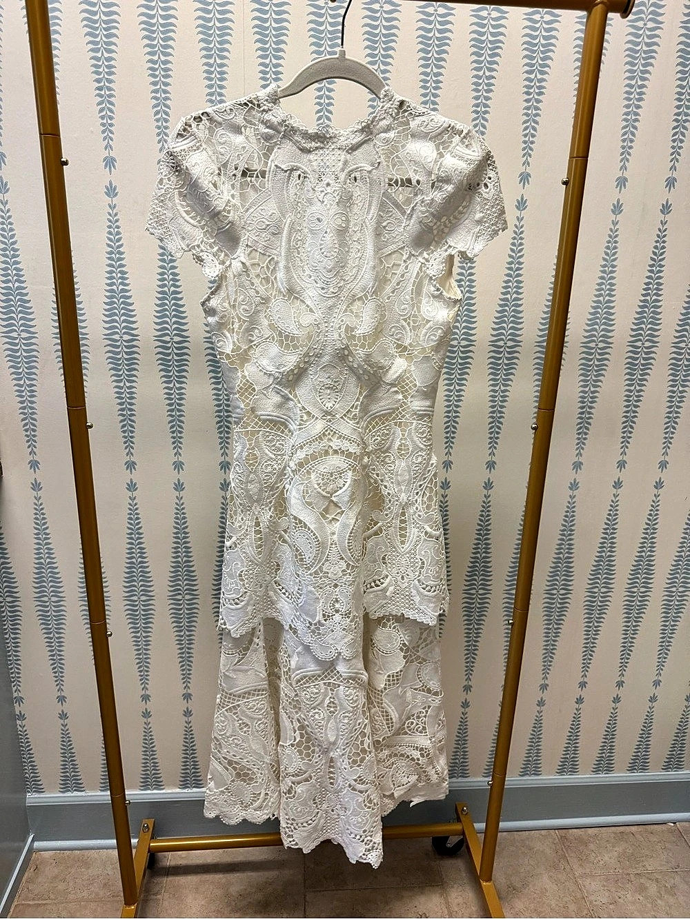 Jonathan Simkhai Multimedia Lace Tiered Midi Dress White Size 0